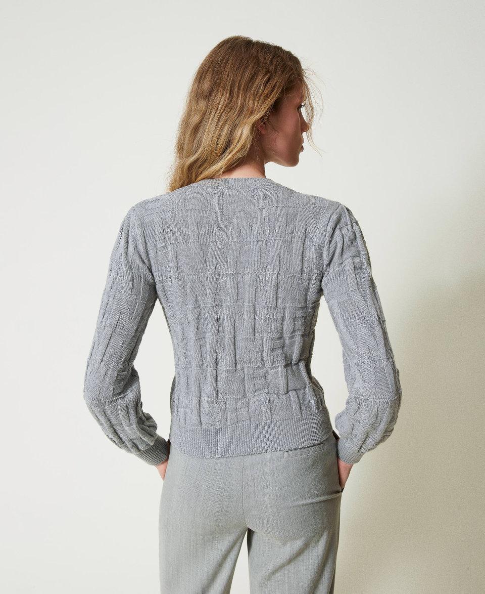 Twin Set Cardigan in cotone e cashmere con logo Shopping Online
