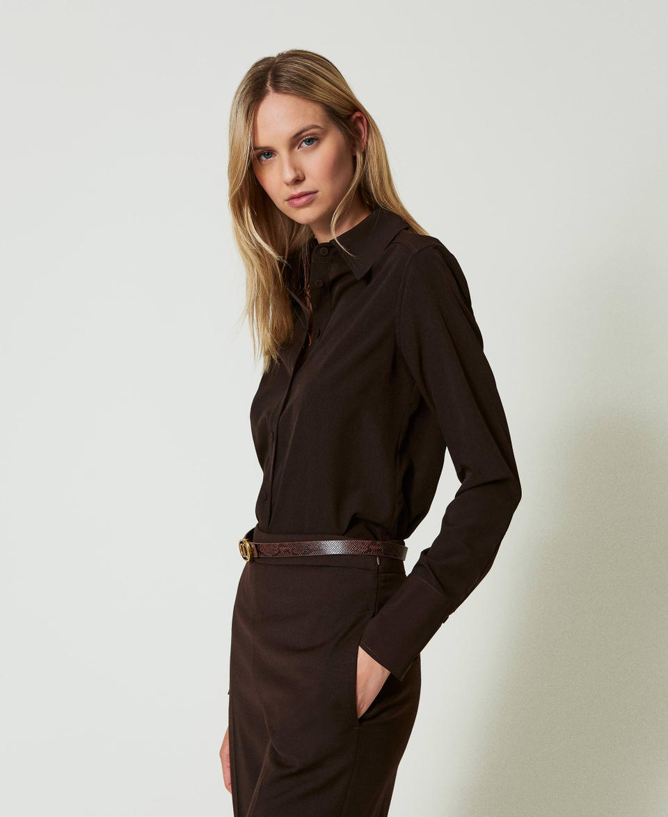 Twin Set Camicia in crêpe de Chine Saldi