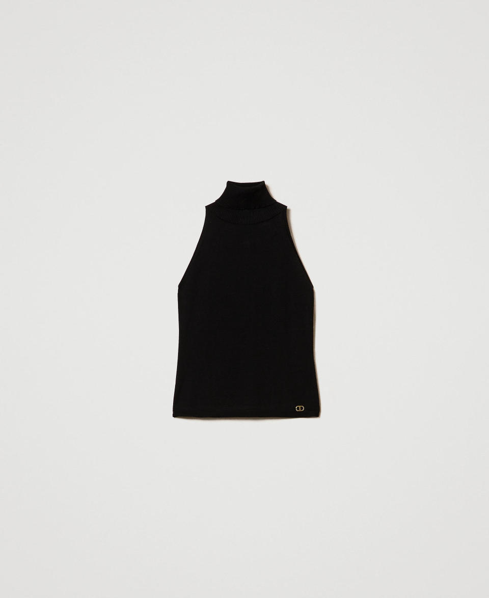 Twin Set Top halter fitted in maglia Vendite Flash