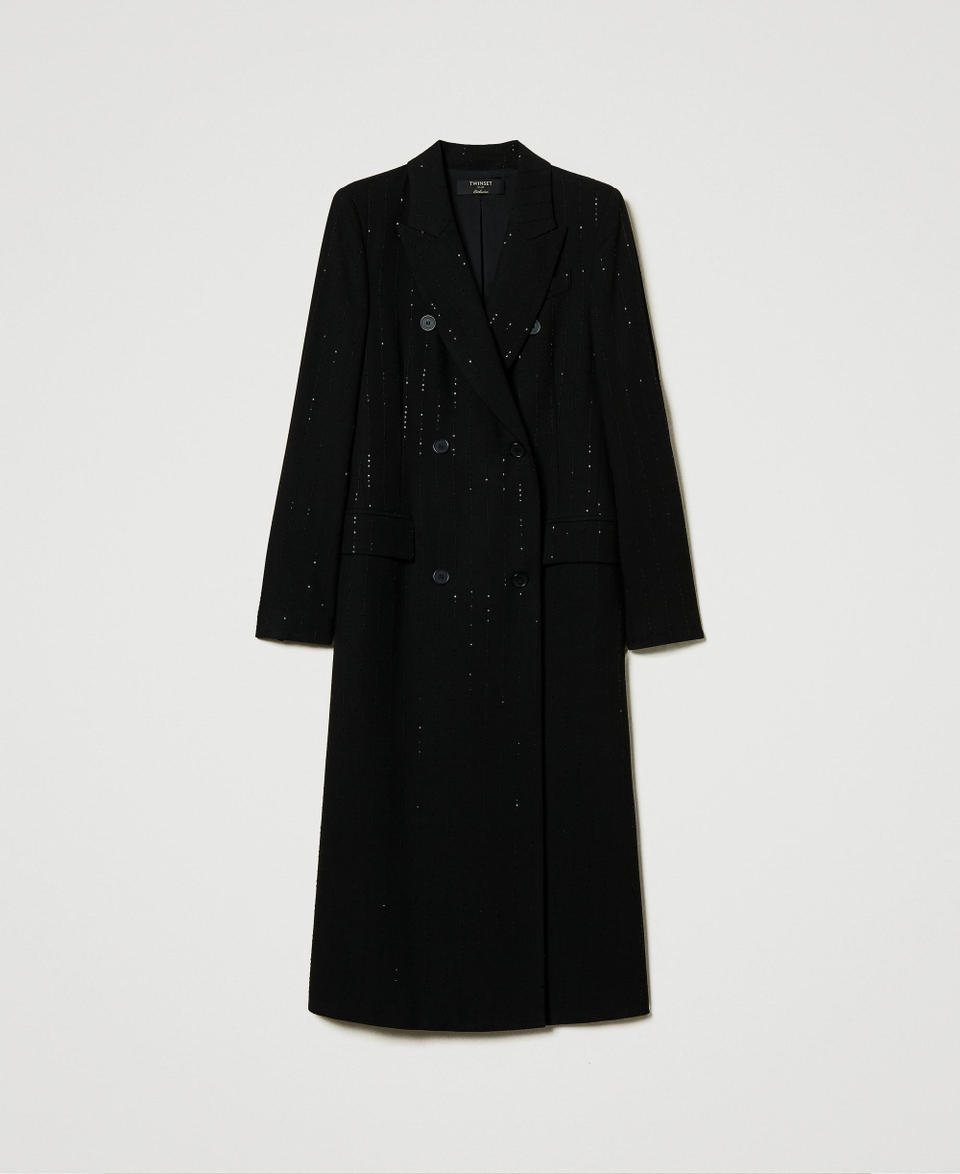 Twin Set Cappotto in panno con paillettes Online
