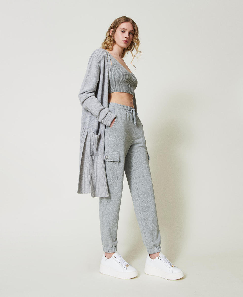 Twin Set Pantaloni joggers in felpa con Oval T Fornitura limitata