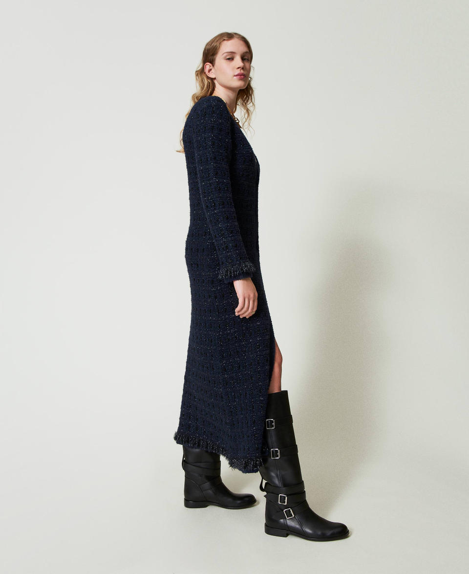 Twin Set Cardigan lungo jacquard check Vendita calda