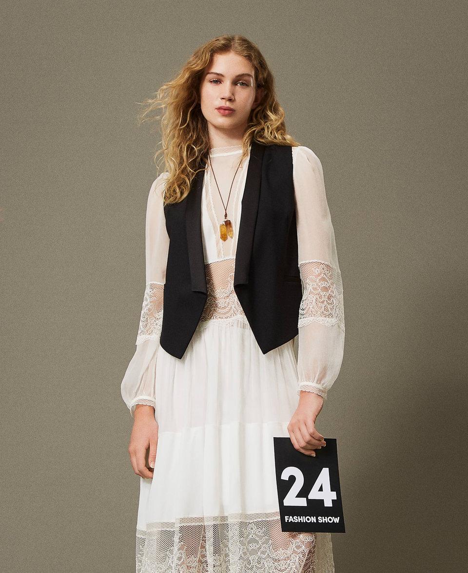 Twin Set Gilet in serge misto lana Online Outlet