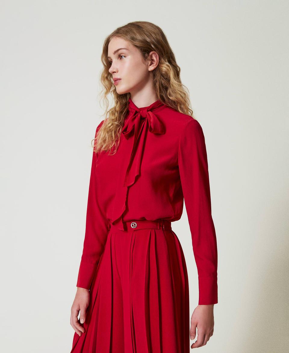 Twin Set Blusa misto seta con fiocco Offerte speciali