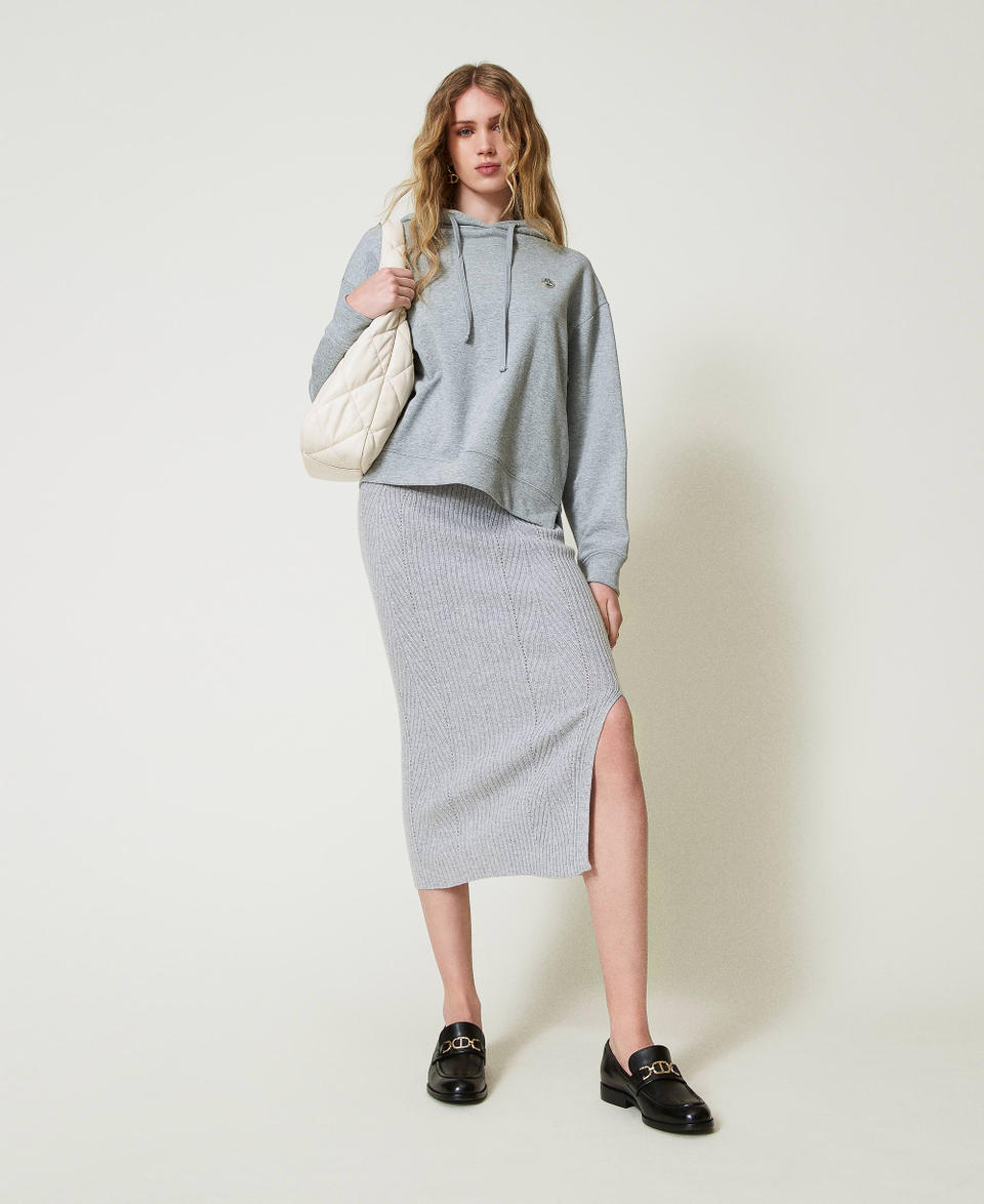 Twin Set Gonna longuette in maglia misto lana e lurex Offerta settimanale