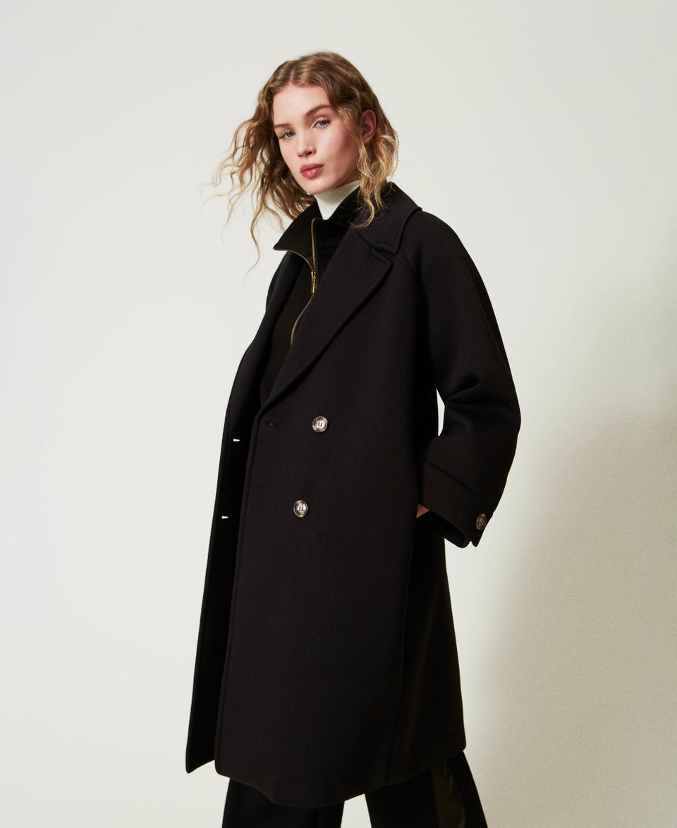 Twin Set Cappotto doppiopetto in tessuto scuba Fino al 55% di sconto