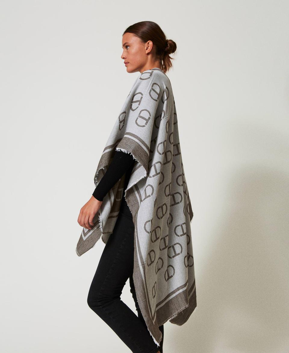 Twin Set Poncho jacquard con Oval T Solo un giorno rimasto