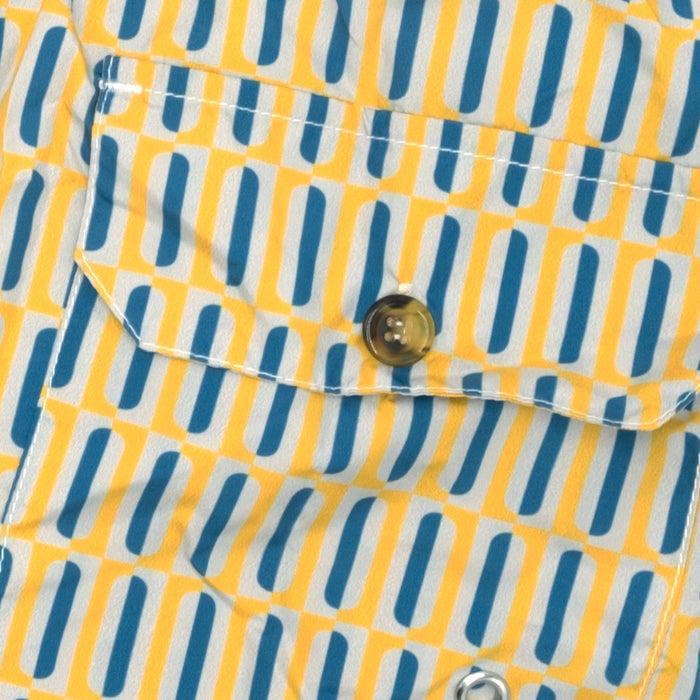 Ulturale Costume con pattern geometrico verticale giallo e blu – Ulturale 2025