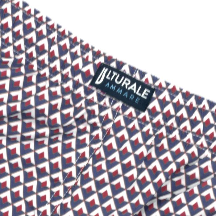 Ulturale Costume con pattern rombi blu bianco e rosso – Ulturale Qualità