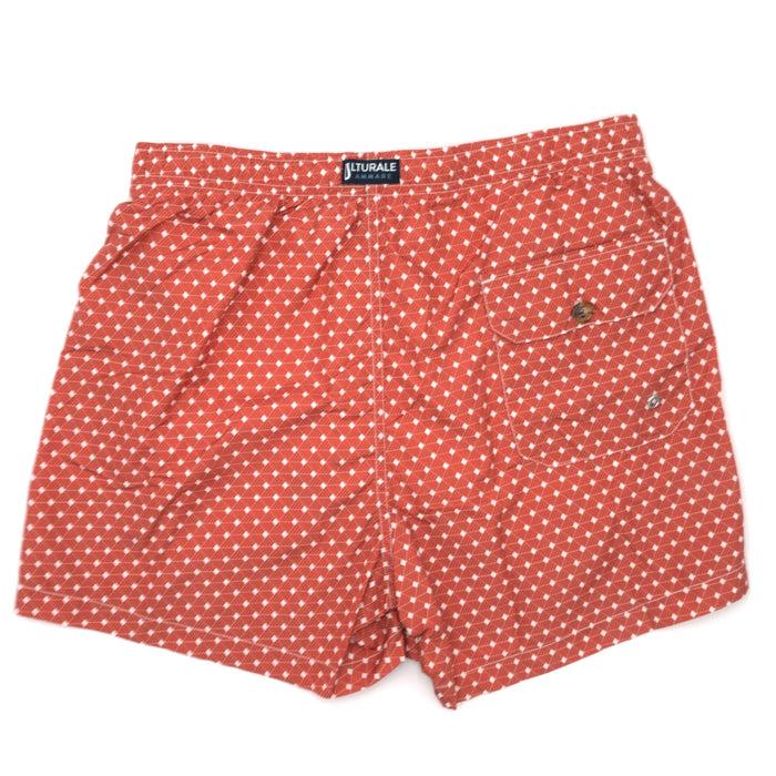 Ulturale Costume con pattern geometrico quadrato rosso e bianco – Ulturale Sconto