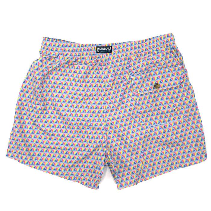 Ulturale Costume con pattern prisma rosa fuxia viola azzurro e giallo – Ulturale Offerta
