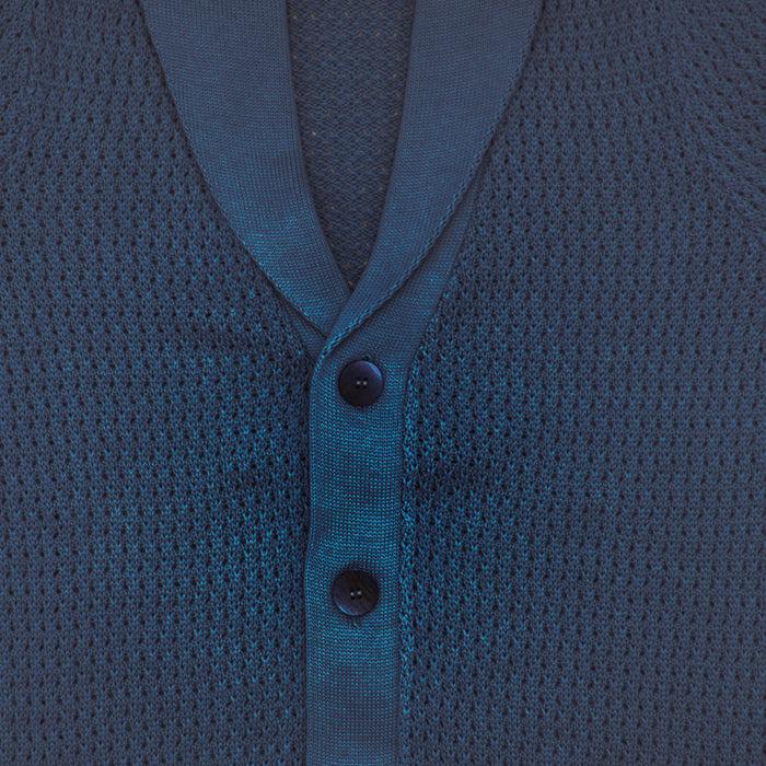 Ulturale Cardigan blu uomo con collo a scialle – Ulturale Fino Al -60%