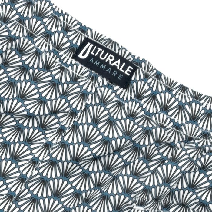 Ulturale Costume con pattern ventagli bianco e blu – Ulturale Affare Del Giorno