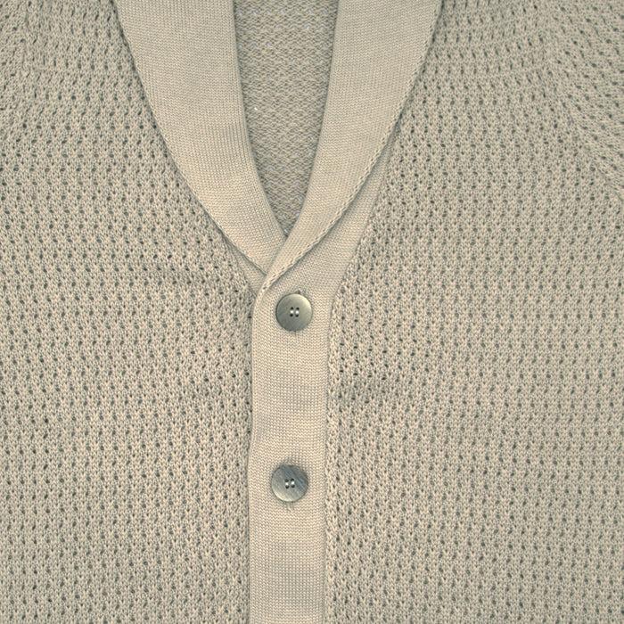 Ulturale Cardigan beige uomo con collo a scialle – Ulturale Novità