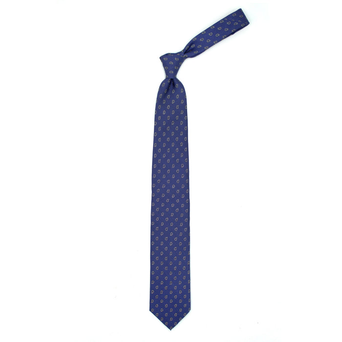 Ulturale Cravatta blu con paisley - Ulturale Qualità Garantita