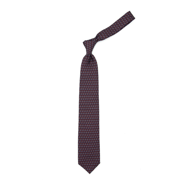 Ulturale Cravatta bordeaux con pattern astratto - Ulturale Promozione Limitata