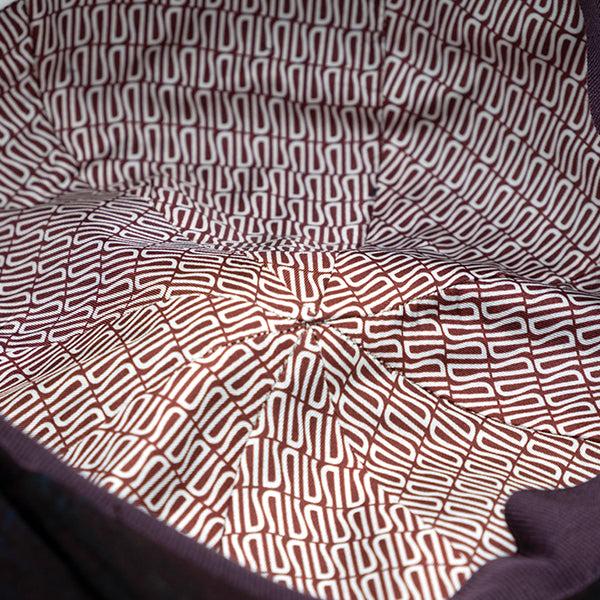 Ulturale Coppola 8 spicchi in lana con fantasia tartan bordeaux e fodera interna di seta con pattern Ulturale burgundy - Ulturale Saldi