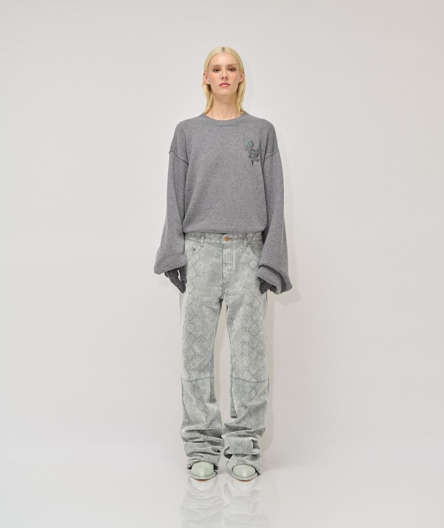 Vespa Snake flocked denim pants I Più Venduti