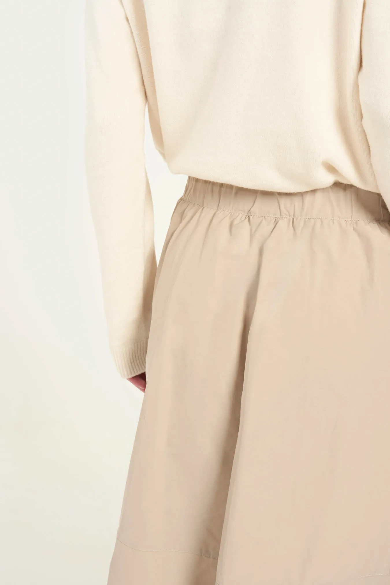 Vicario cinque Gonna midi svasata beige Giada Qualità