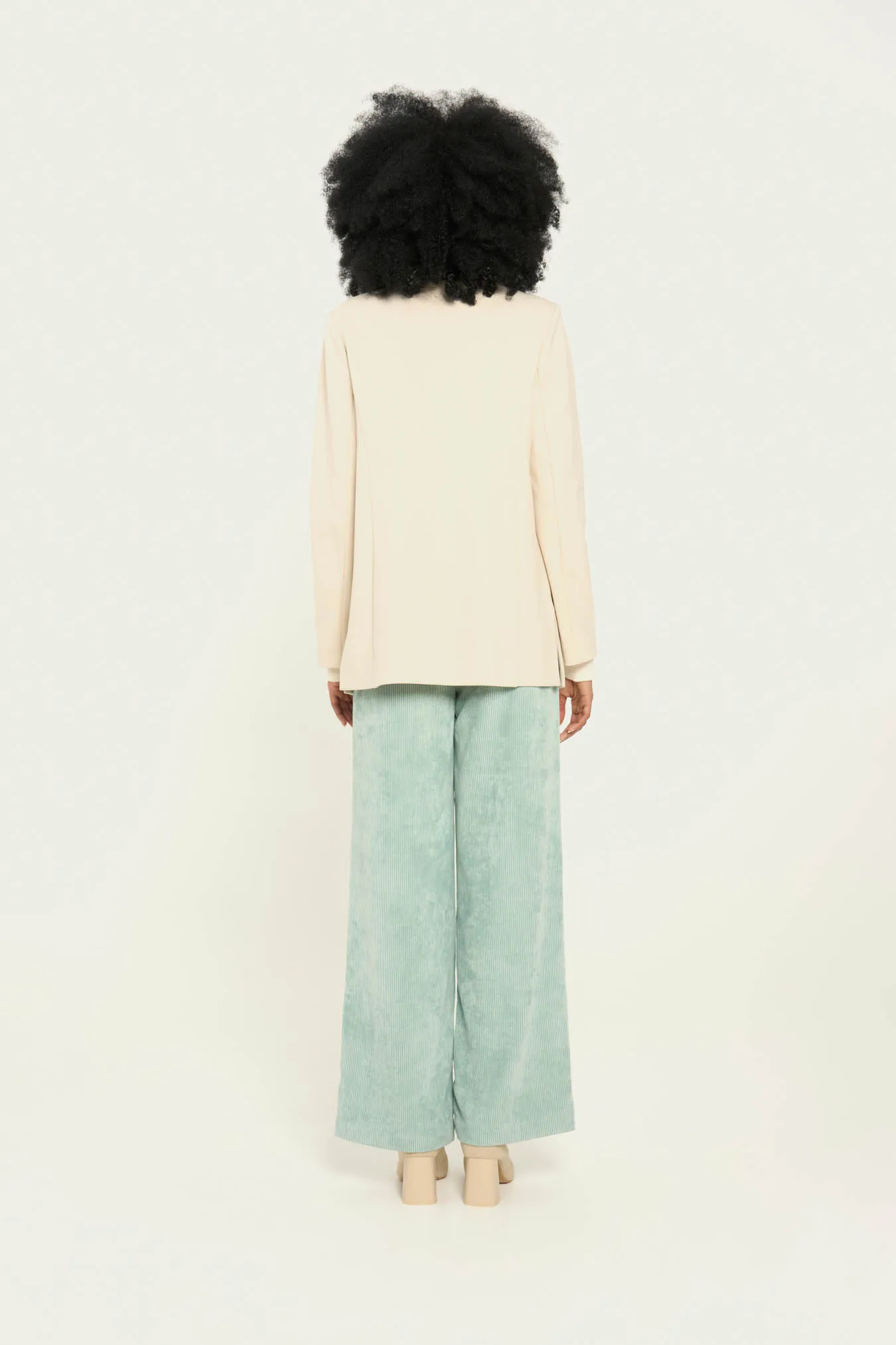 Vicario cinque Pantalone palazzo velluto stretch Partenope Qualità Garantita