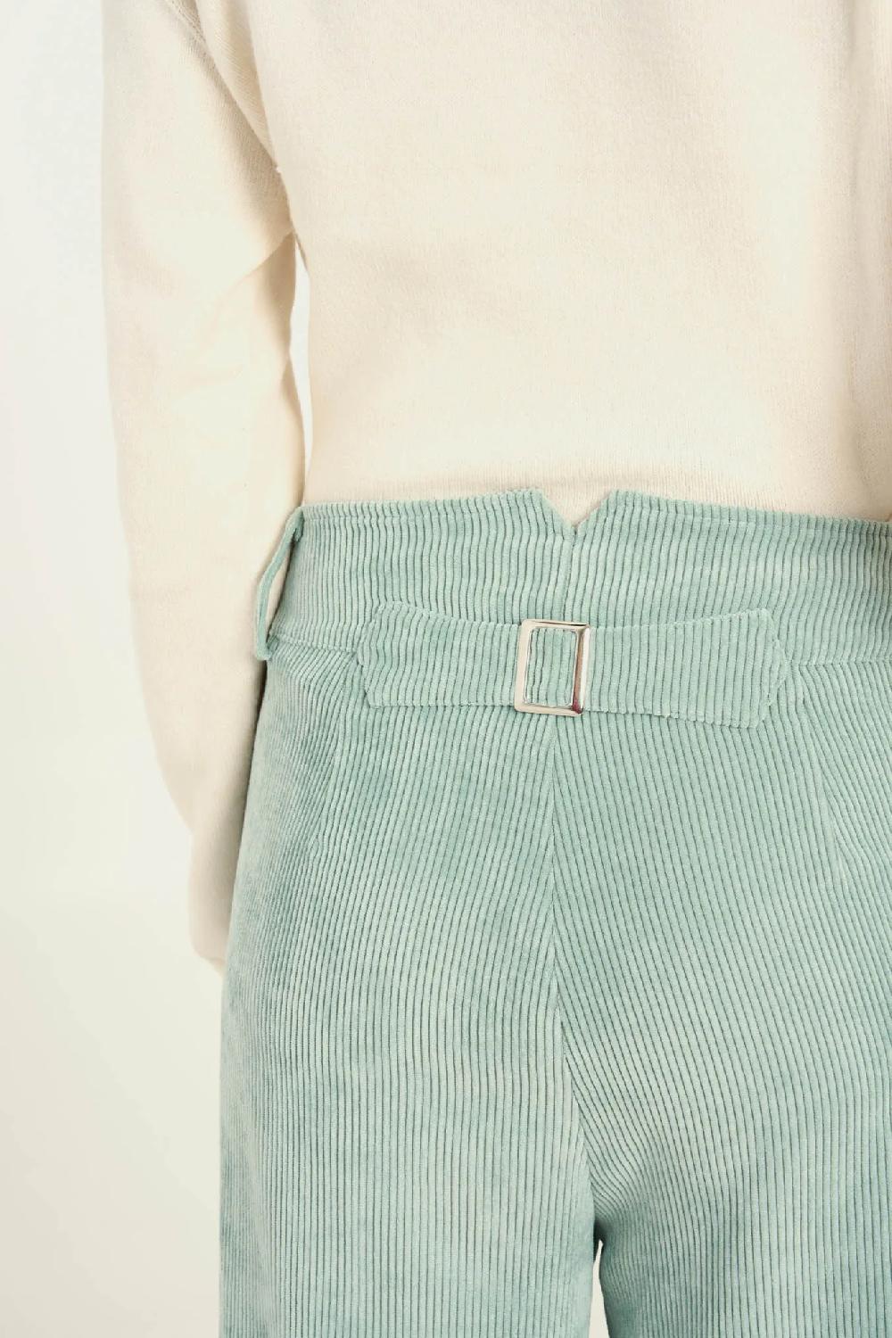 Vicario cinque Pantalone palazzo velluto stretch Partenope Qualità Garantita