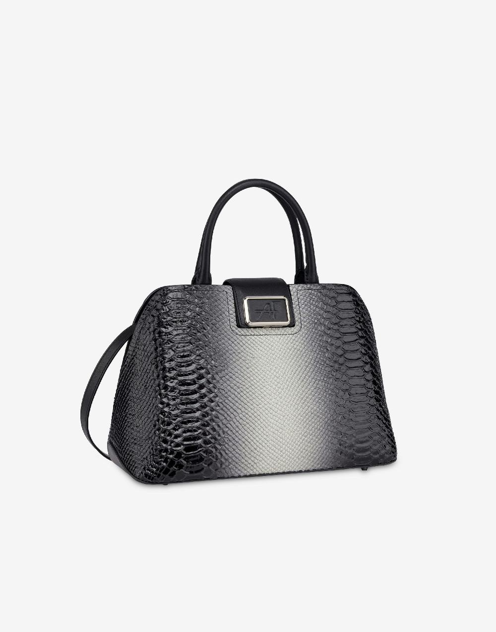 Alberta Ferretti Albi 33 in vitello stampa pitone bicolor degradé Nuova