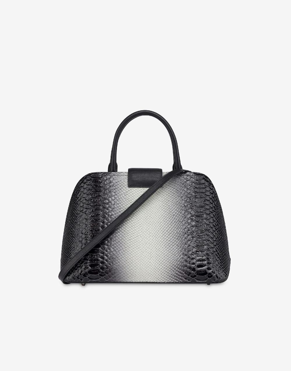 Alberta Ferretti Albi 33 in vitello stampa pitone bicolor degradé Nuova
