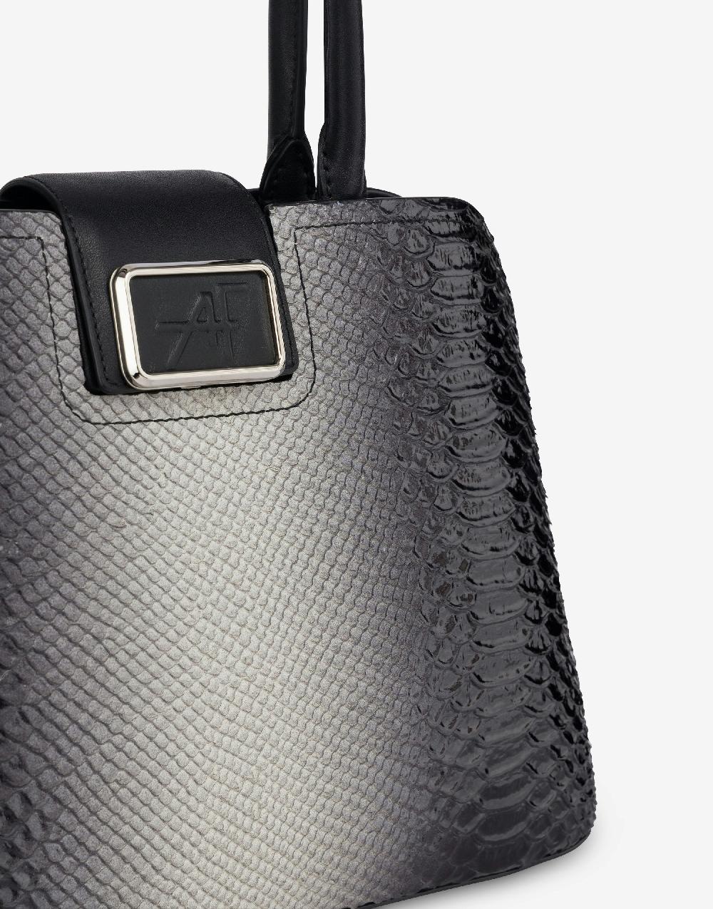 Alberta Ferretti Albi 33 in vitello stampa pitone bicolor degradé Nuova