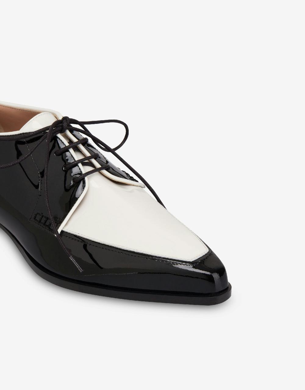 Alberta Ferretti Derby in vernice bicolore 2025