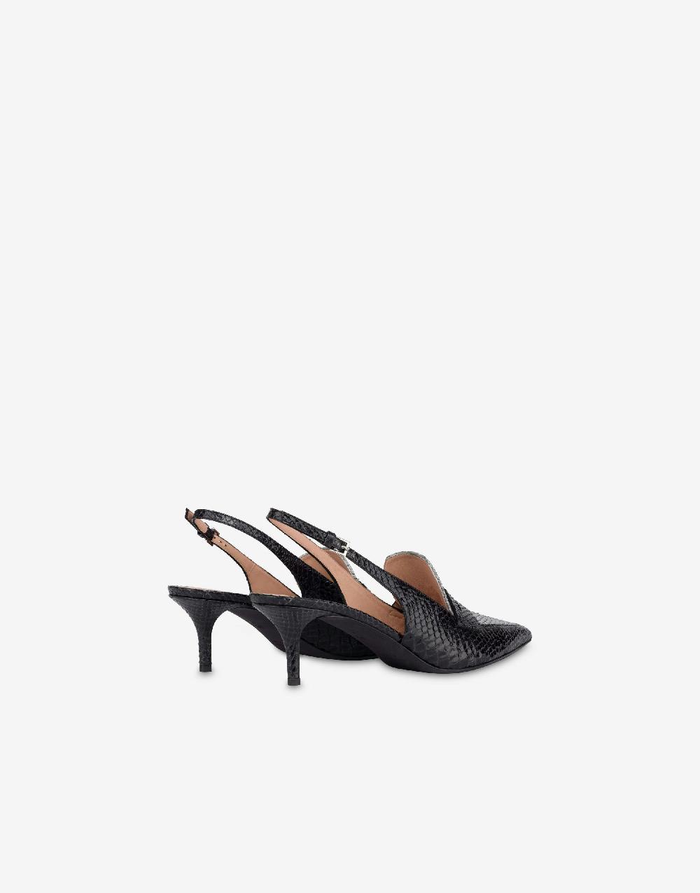 Alberta Ferretti Slingback in vitello stampa pitone bicolor degradé In Linea