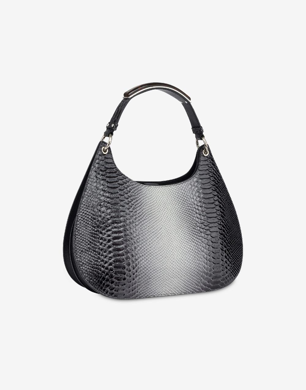 Alberta Ferretti Hobo bag in vitello stampa bicolor degradé Spedizione Gratuita