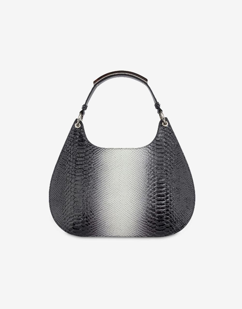 Alberta Ferretti Hobo bag in vitello stampa bicolor degradé Spedizione Gratuita