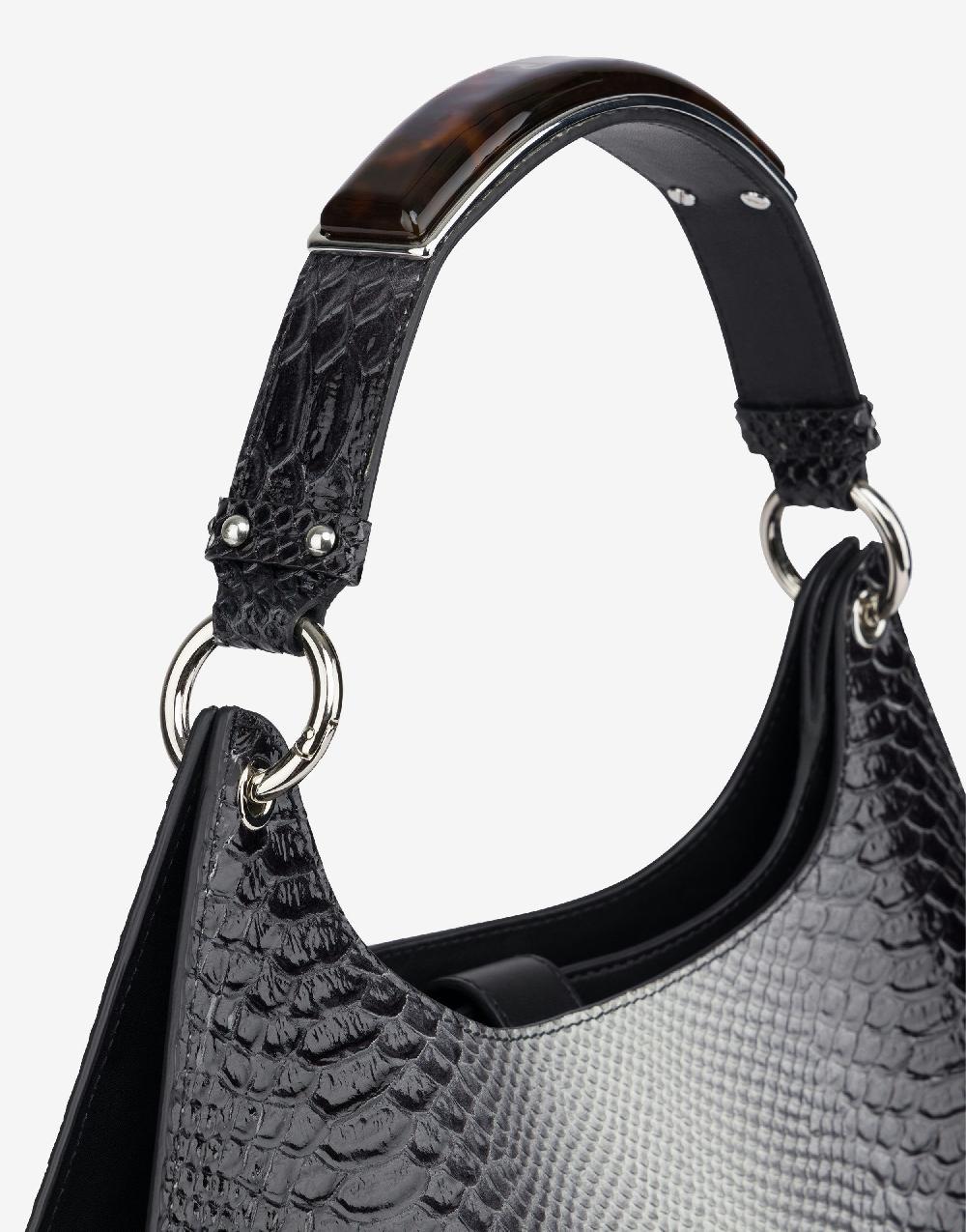 Alberta Ferretti Hobo bag in vitello stampa bicolor degradé Spedizione Gratuita