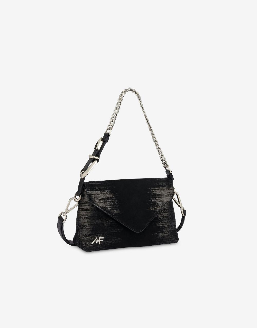 Alberta Ferretti Dori bag small in camoscio con serigrafia lamina Pezzi Unici