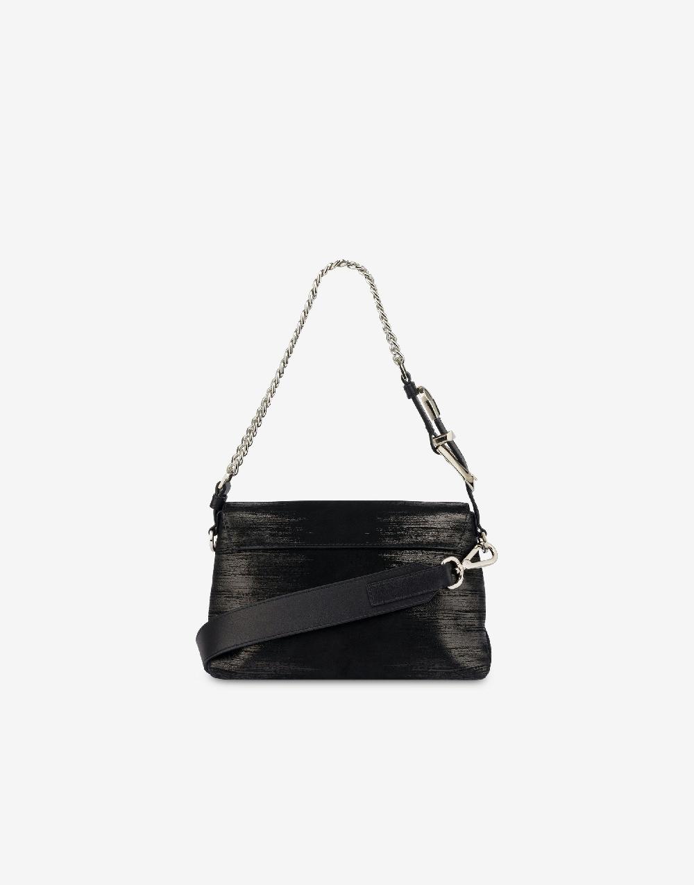 Alberta Ferretti Dori bag small in camoscio con serigrafia lamina Pezzi Unici