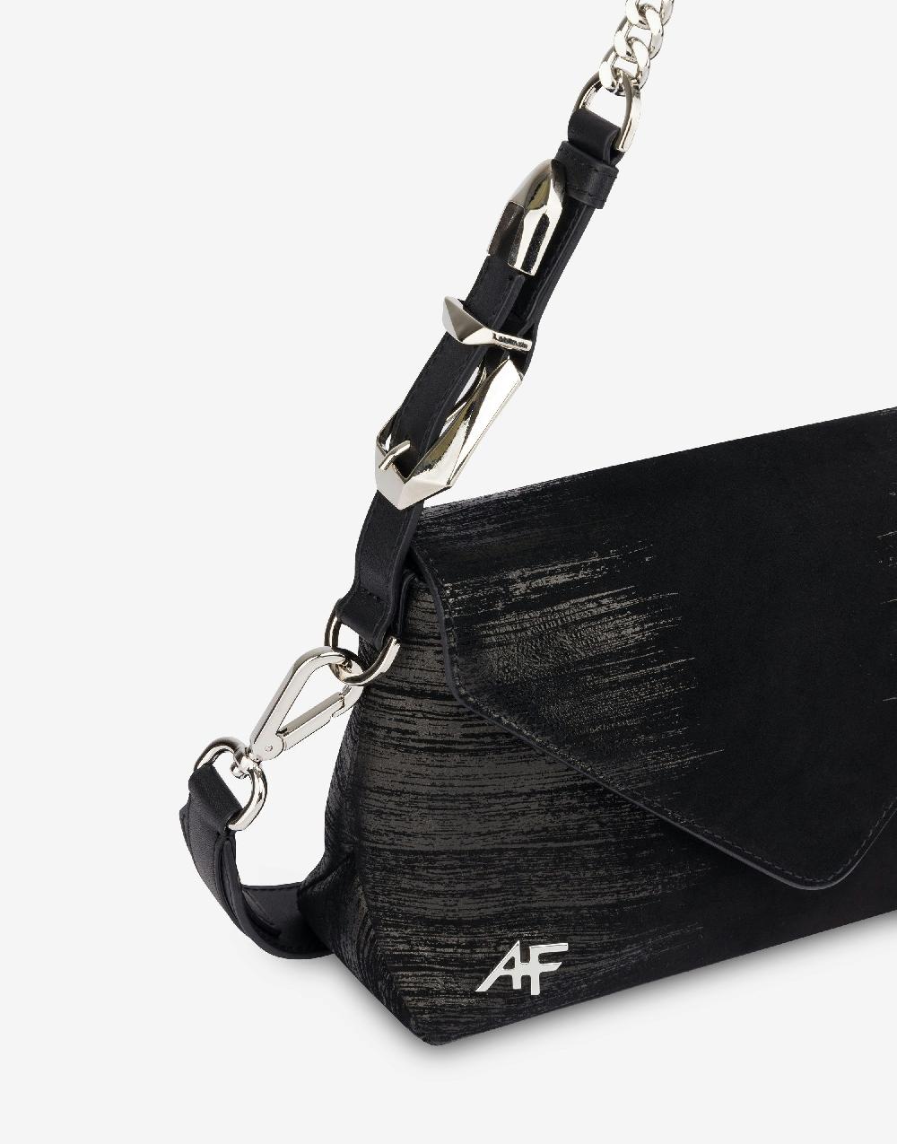 Alberta Ferretti Dori bag small in camoscio con serigrafia lamina Pezzi Unici