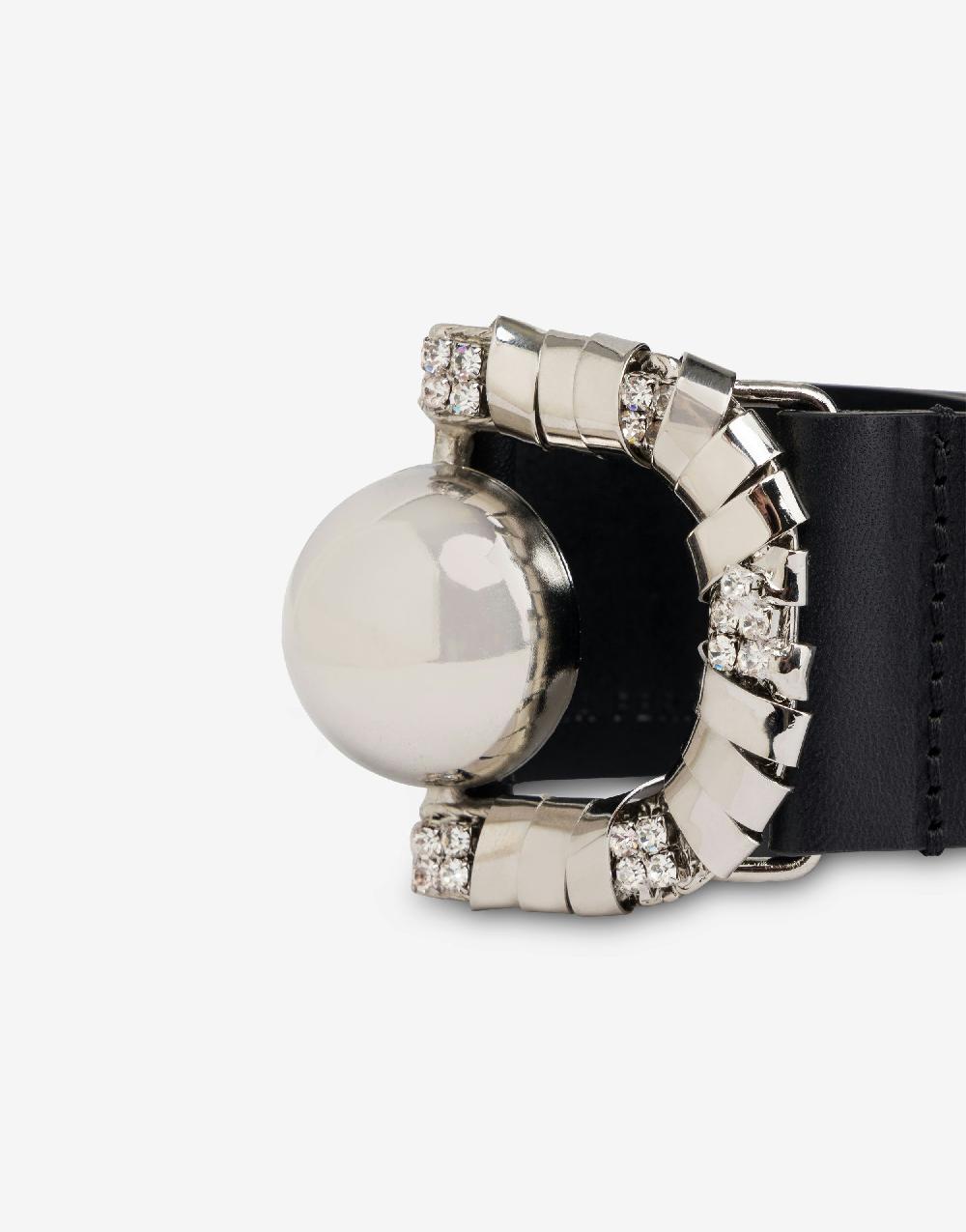Alberta Ferretti Bracciale in vitello e metallo argento Negozi Online
