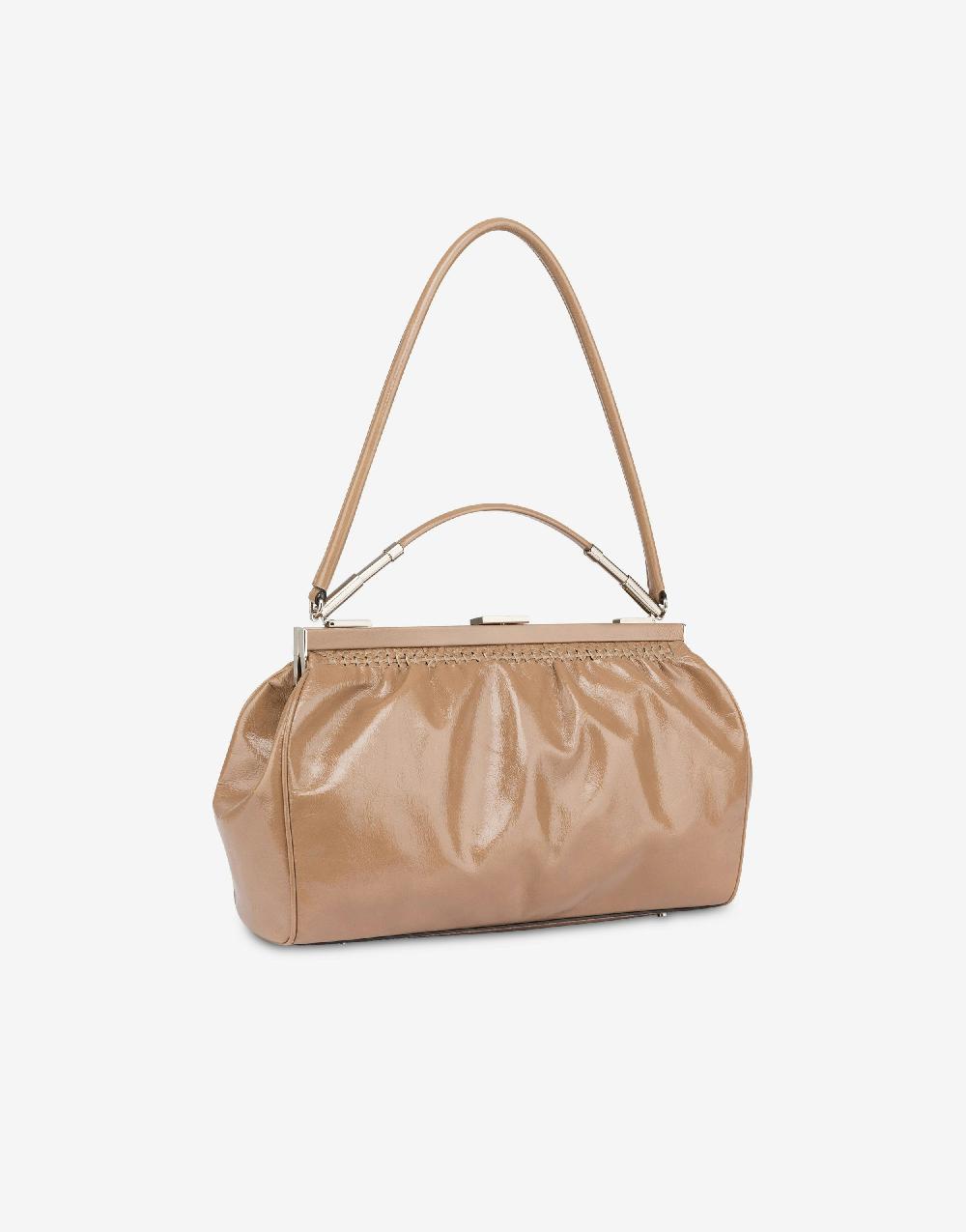 Alberta Ferretti Borsa a spalla in vitello lucido Economico