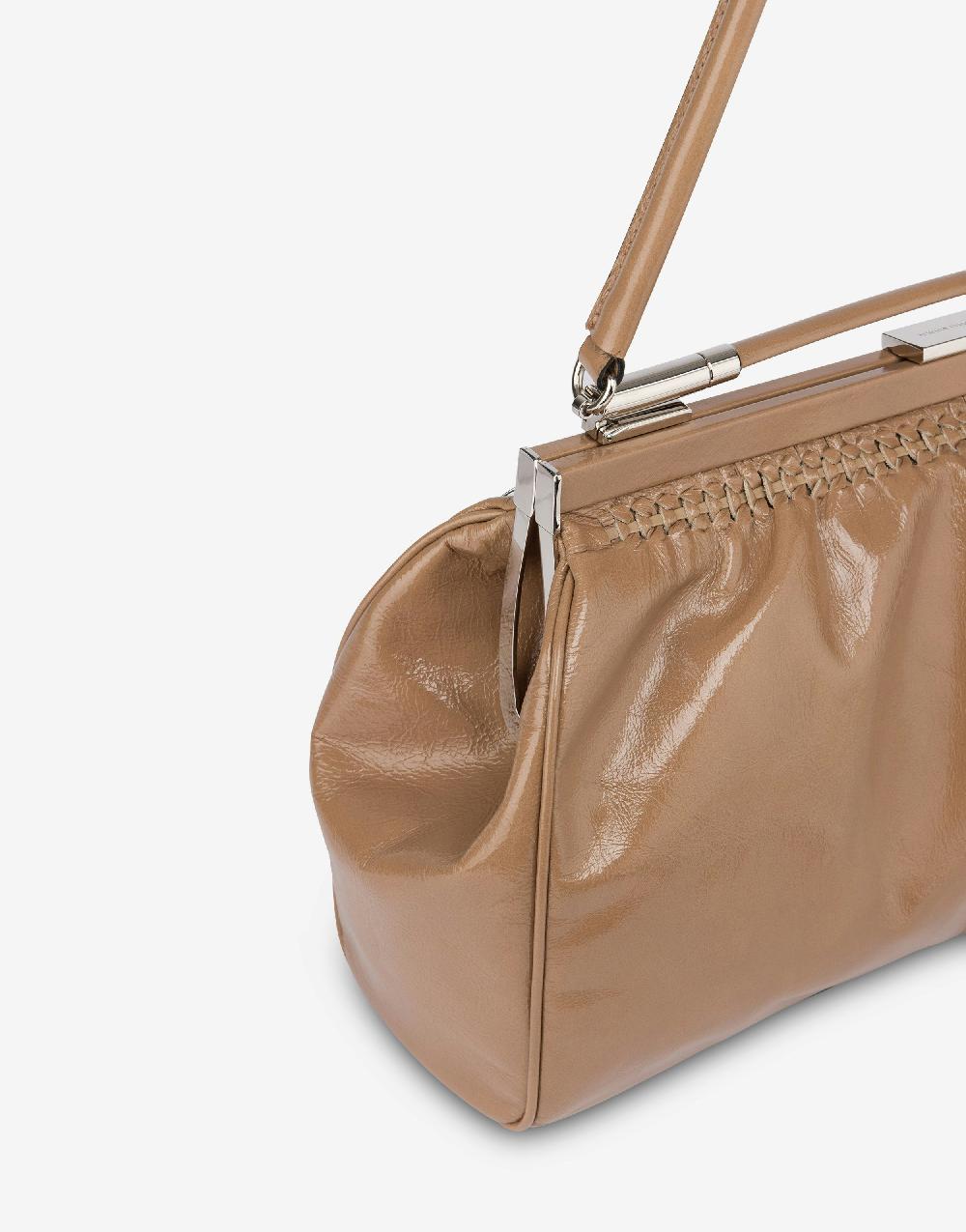 Alberta Ferretti Borsa a spalla in vitello lucido Economico