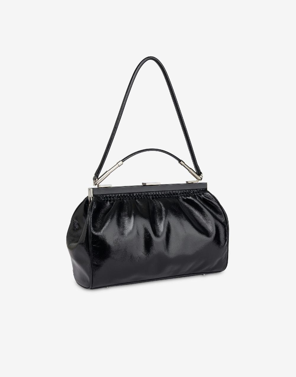 Alberta Ferretti Borsa a spalla in nappa lucida Online