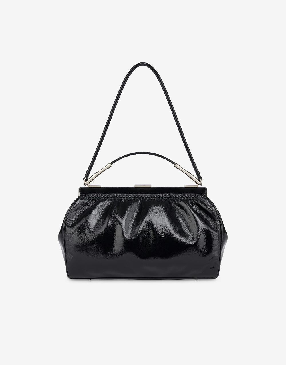 Alberta Ferretti Borsa a spalla in nappa lucida Online