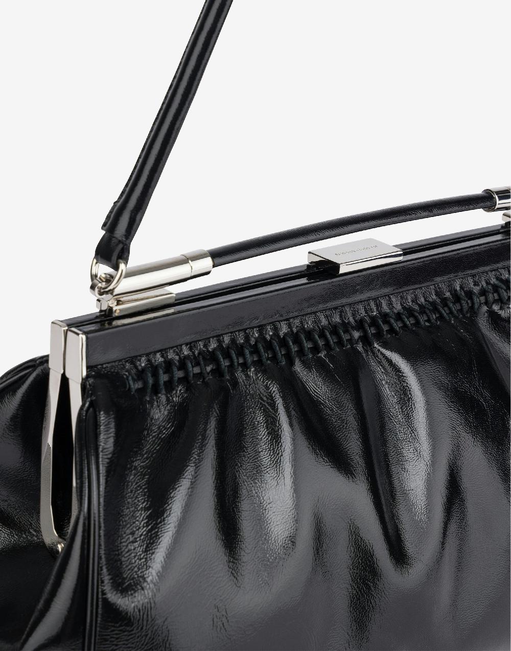Alberta Ferretti Borsa a spalla in nappa lucida Online