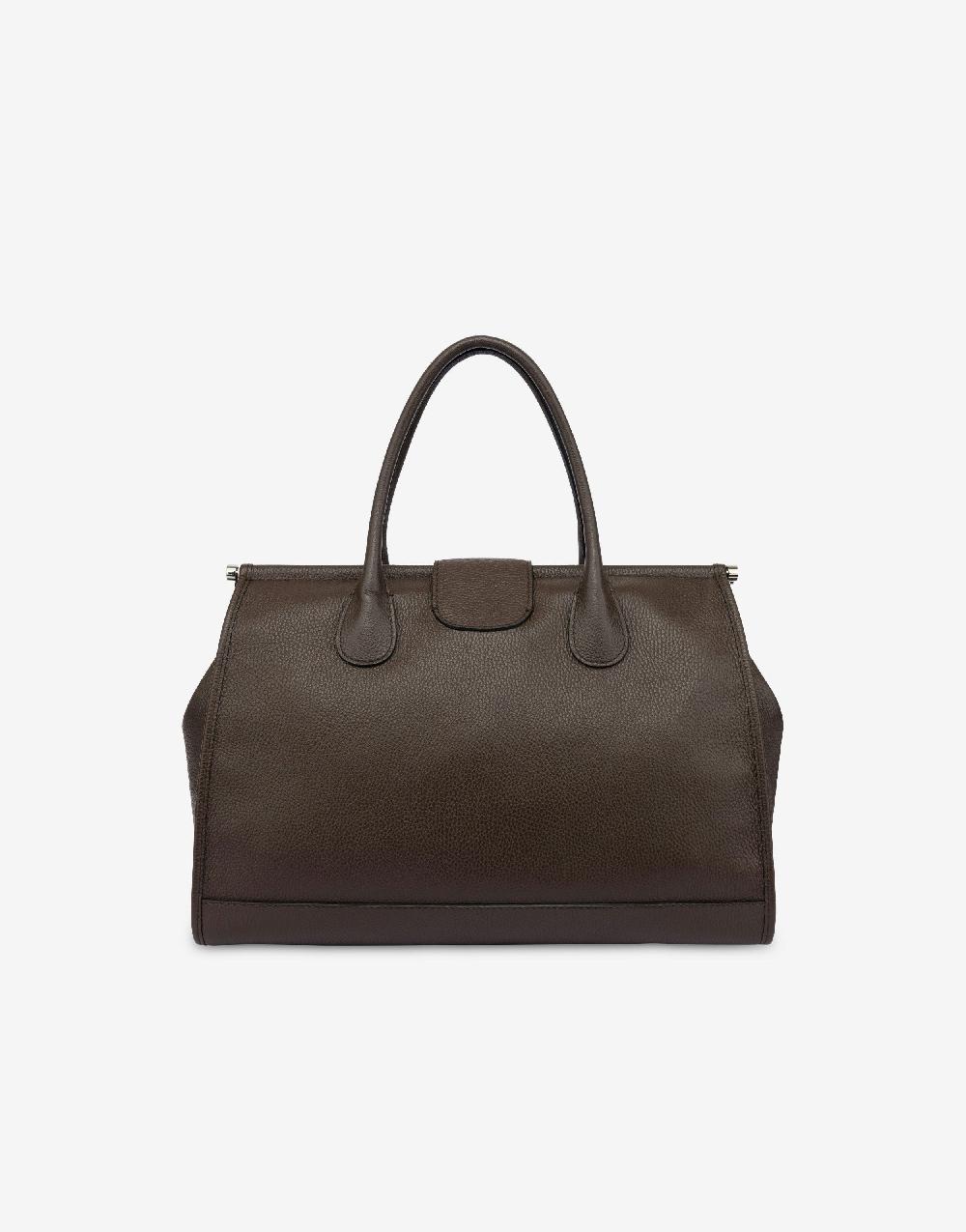 Alberta Ferretti Borsa doppio manico in vitello granato Vendita Economica