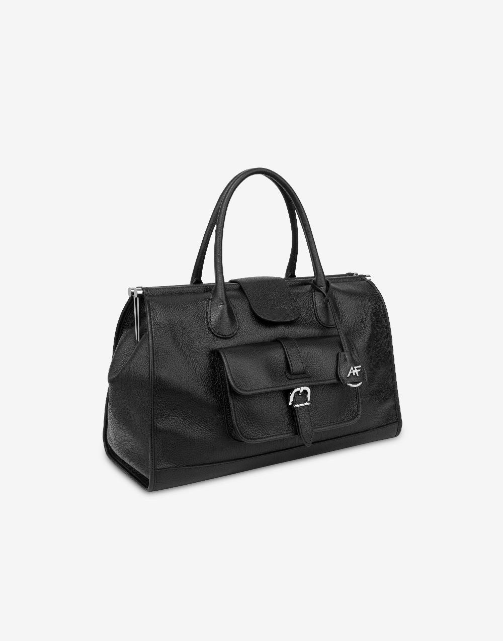 Alberta Ferretti Borsa doppio manico in vitello granato Saldi Di Fabbrica