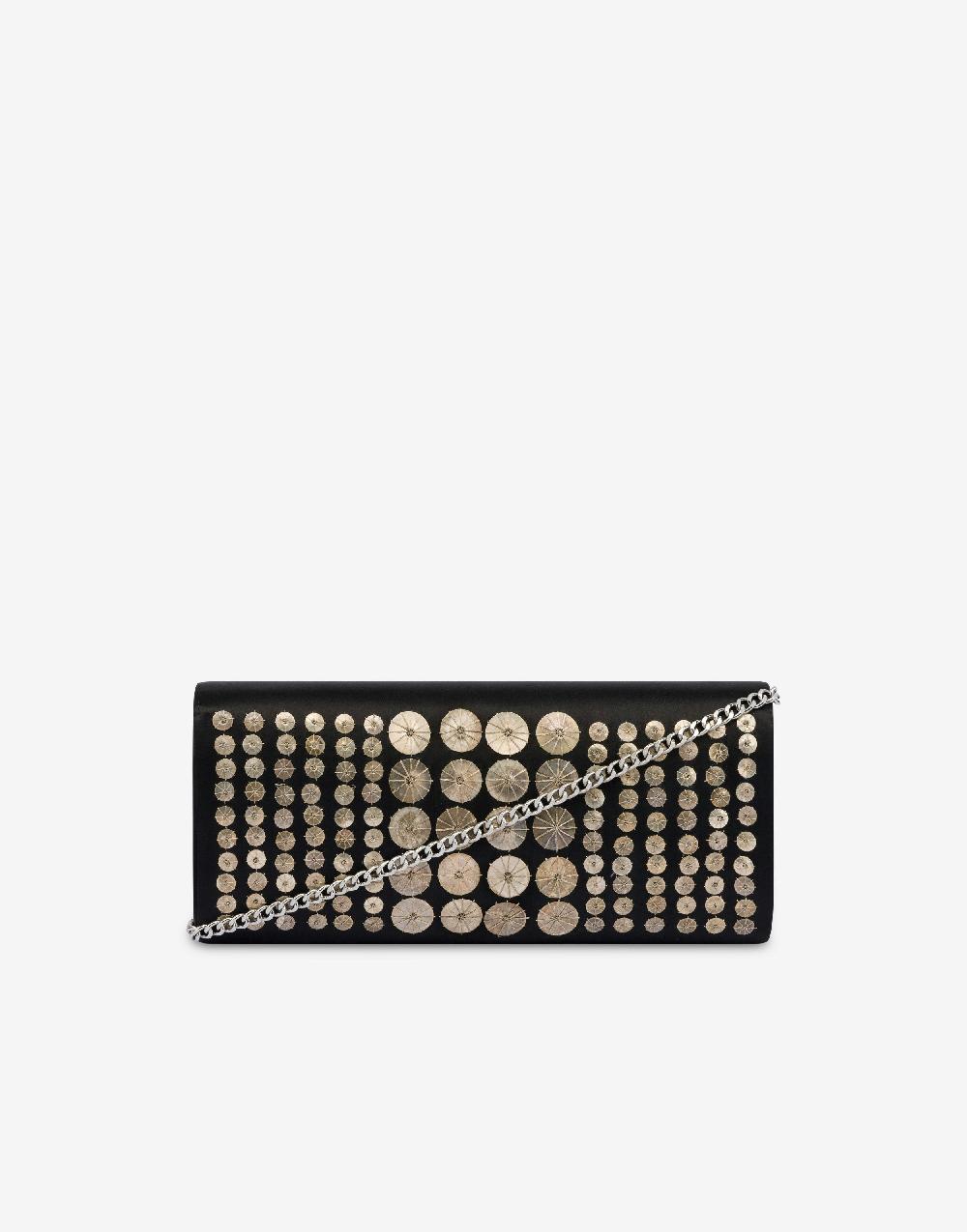 Alberta Ferretti Clutch in raso con ricamo 2025