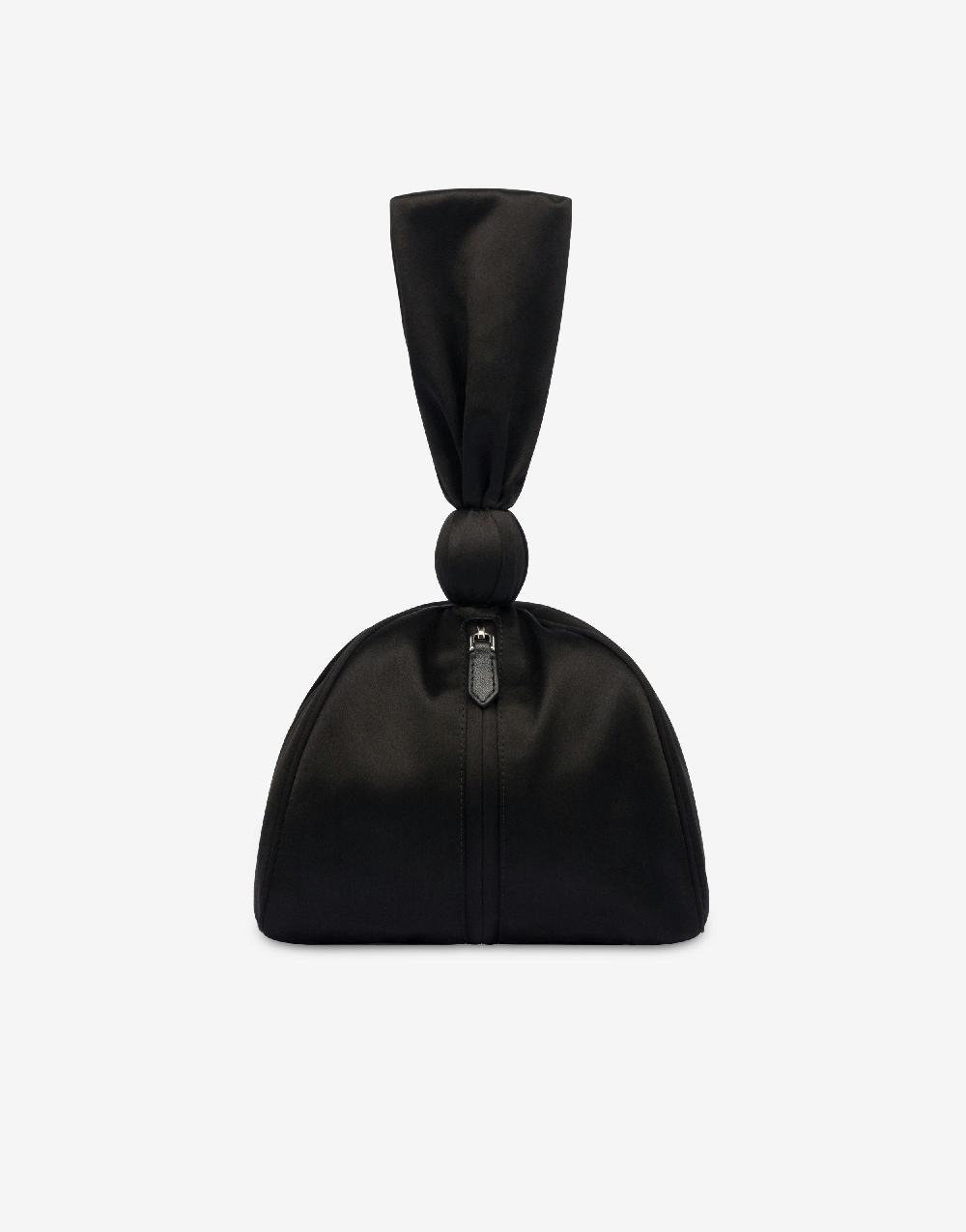 Alberta Ferretti Bucket bag in raso con ricamo perline e strass Italia