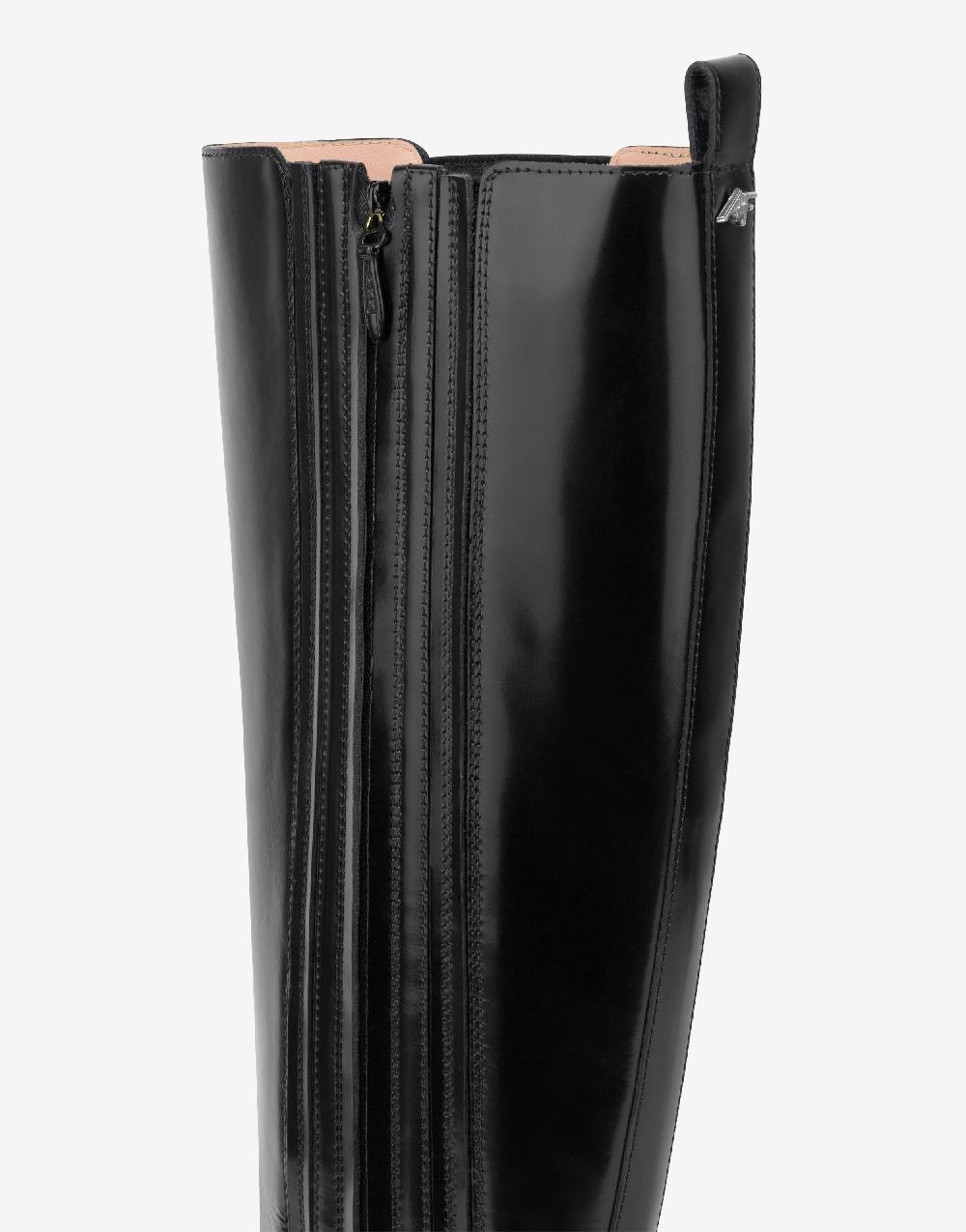 Alberta Ferretti Stivali in vitello spazzolato Promozione
