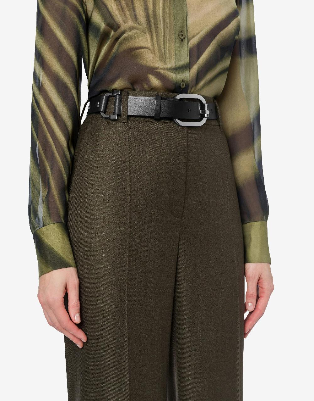 Alberta Ferretti Cintura in cuoio con borchie Shopping Online