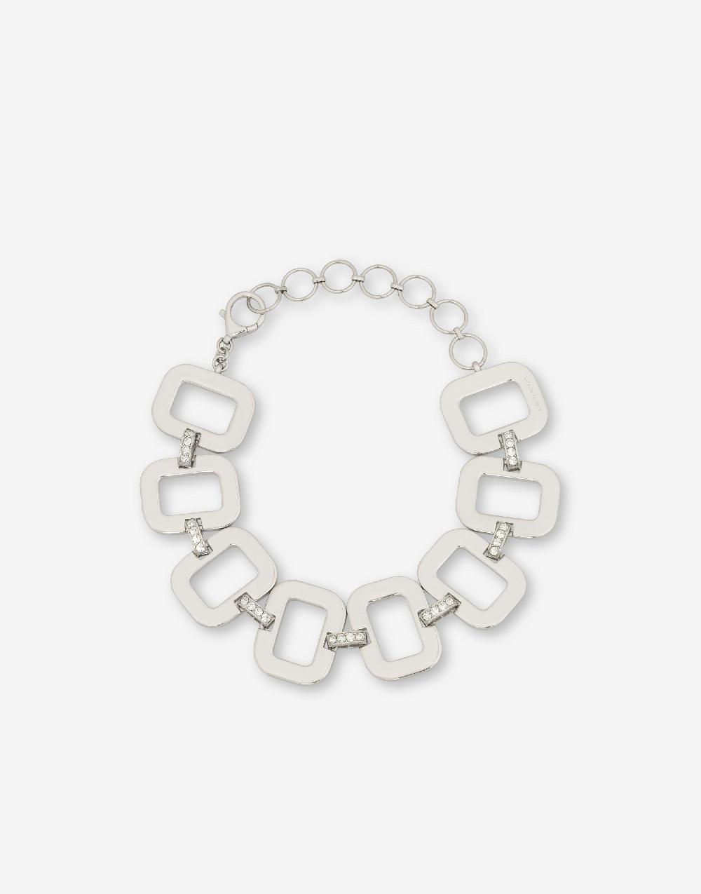 Alberta Ferretti Collana girocollo in metallo con strass Comprane uno, ottenene uno gratis