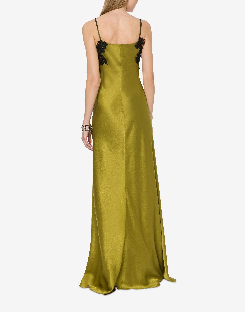 Alberta Ferretti Abito in raso con tulle e pizzo Ultimo giorno